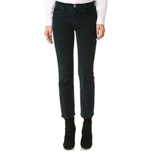 Frame Denim Le High Straight corduroy forest green